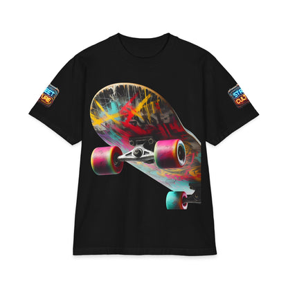 Urban Underground Collection - Neon Drip, Skateboard, Graphic 4-way T Shirt - CaliPride Clothing