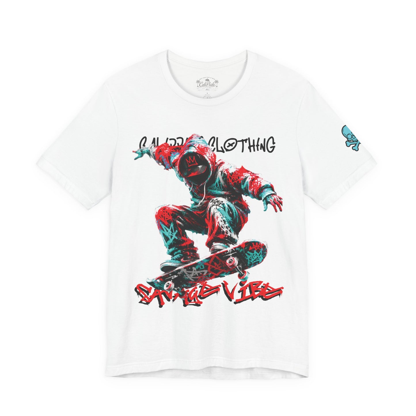 Skate & Surf Collection - Savage Vibe Skater Graphic T-Shirt - CaliPride Clothing