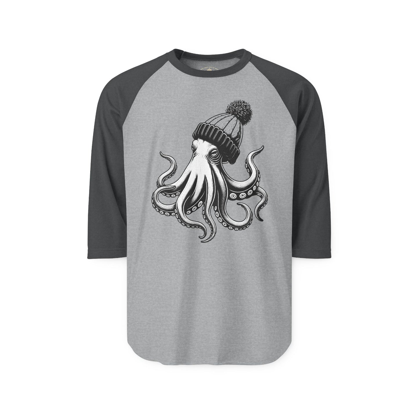Pacific Works Collection - Raglan, Hipster Octopus Graphic Raglan Tee — CaliPride Clothing
