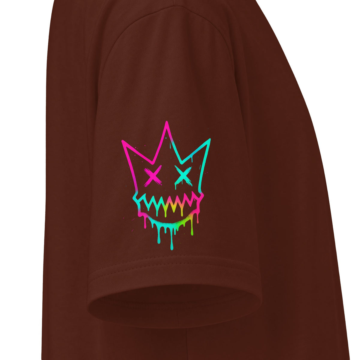 Urban Underground Collection - Neon Drip, Crown Face, Graphic 4-way T Shirt - CaliPride Clothing