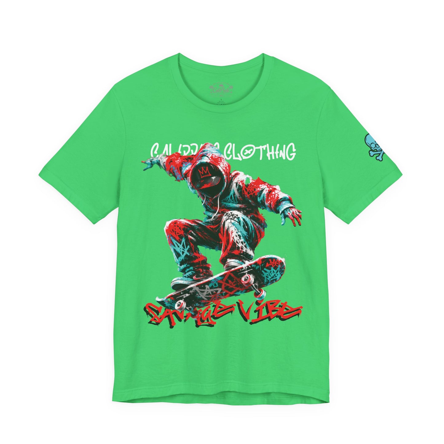 Skate & Surf Collection - Savage Vibe Skater Graphic T-Shirt - CaliPride Clothing