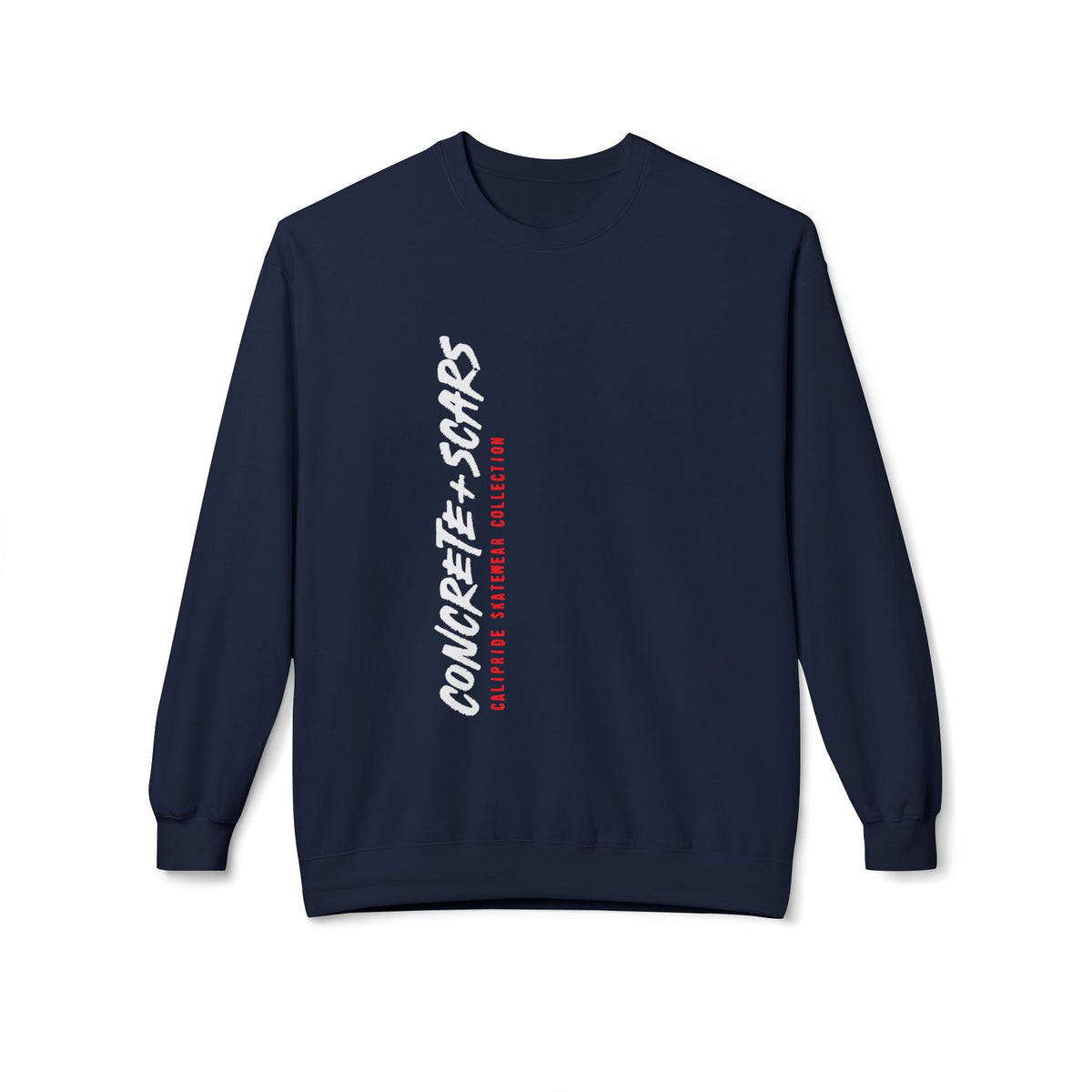 Concrete & Scars Skatewear Collection - Vertical Logo, Graphic Sweatshirt — CaliPride Clothing
