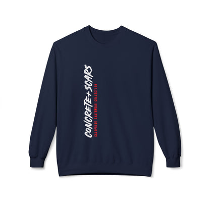 Concrete & Scars Skatewear Collection - Vertical Logo, Graphic Sweatshirt — CaliPride Clothing