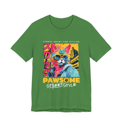 Urban Underground Collection - Who's Pawsome Urban Cat, Graphic T Shirt - CaliPride Clothing