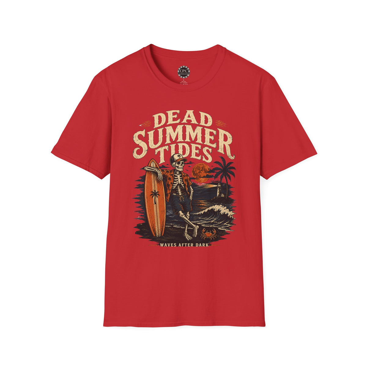 Skate & Surf Collection - Vintage Dead Summer Tides Graphic T-Shirt — CaliPride Clothing
