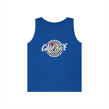 CaliPride Checkered Logo Tank Top | white logo