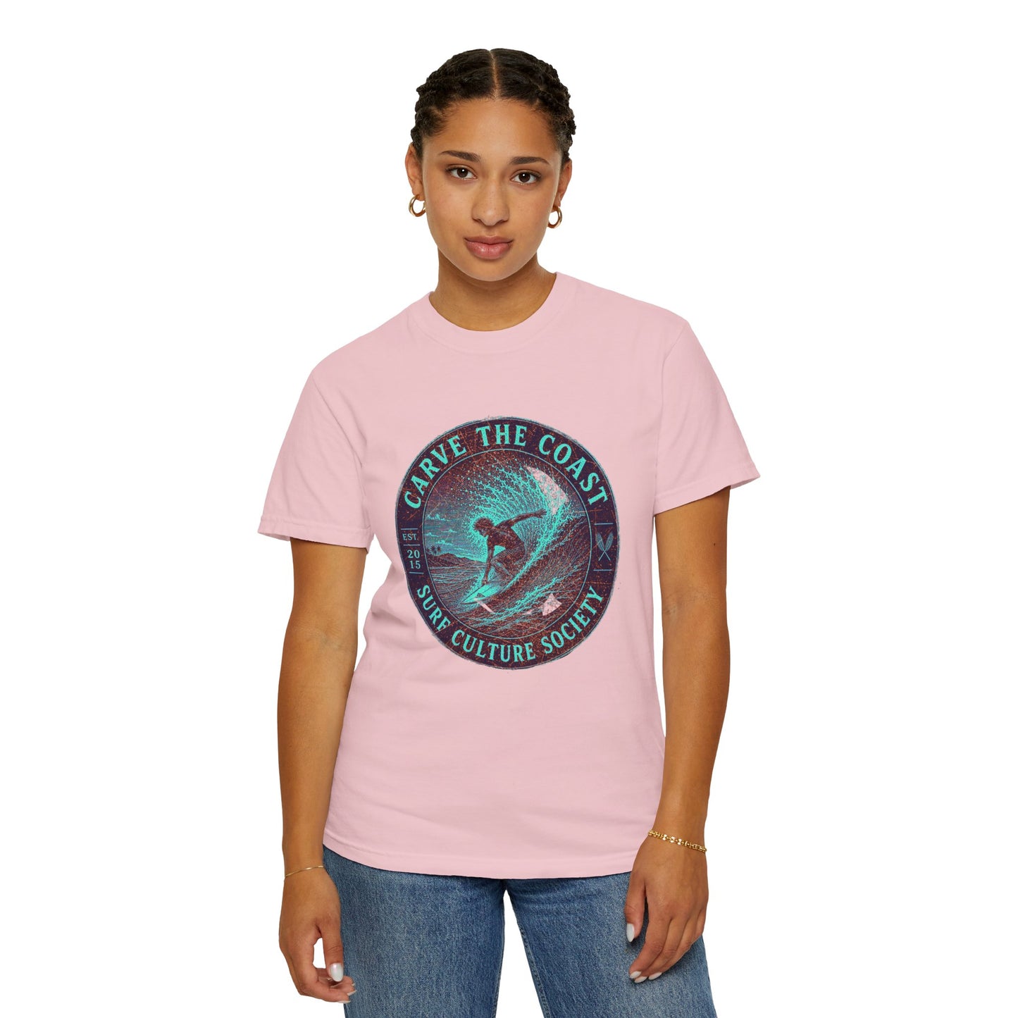 Surf & Beach Collection - Ocean Vibes Series, Carve the Coast, T-Shirt - CaliPride Clothing