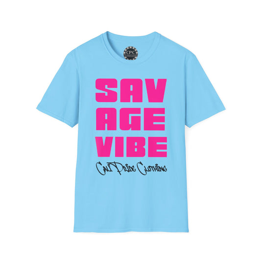 "Savage Vibe Graffiti Block" Series, Solid Neon Pink T Shirt — CaliPride Clothing