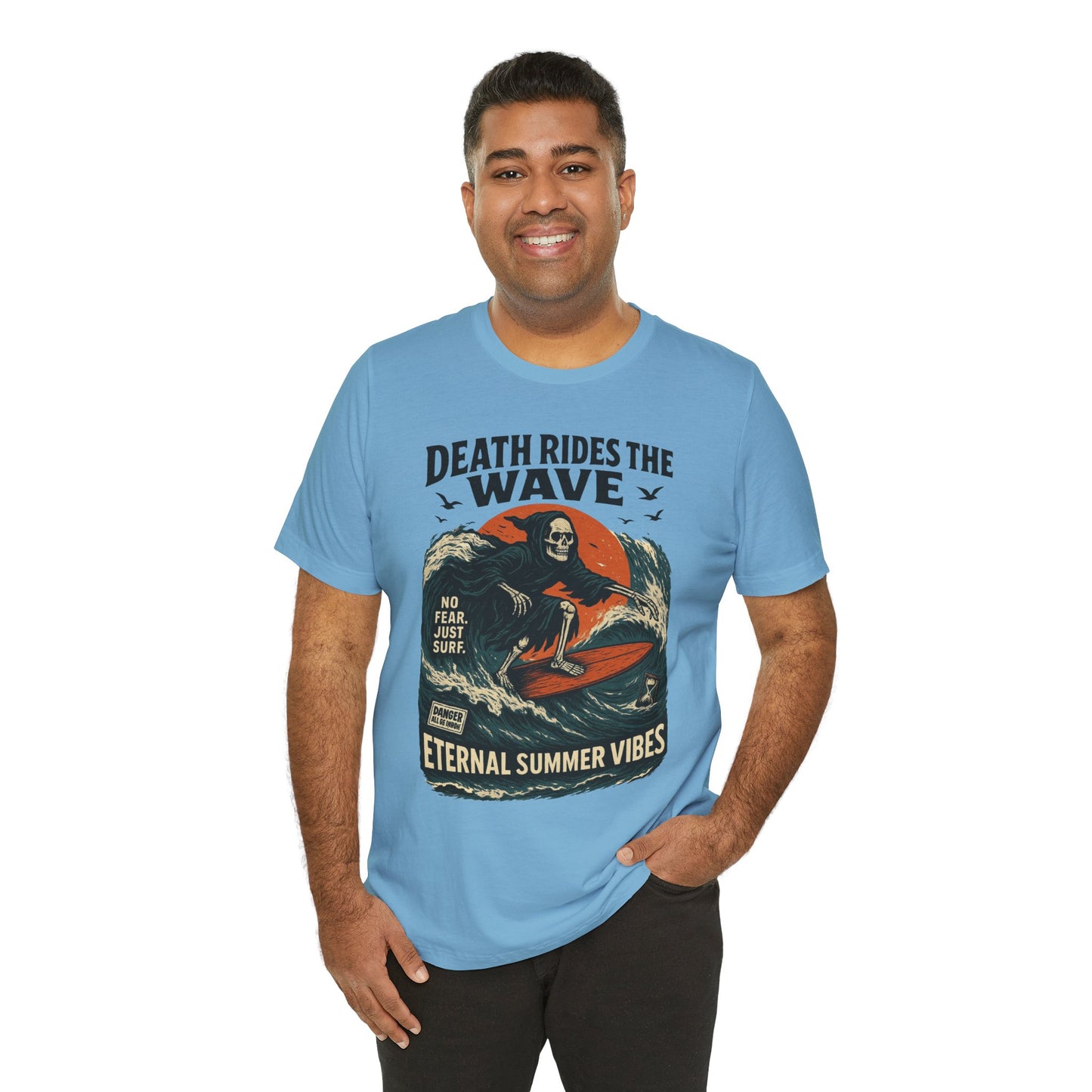 Urban Underground Collection - Death Rides the Wave Graphic T-Shirt - CaliPride Clothing