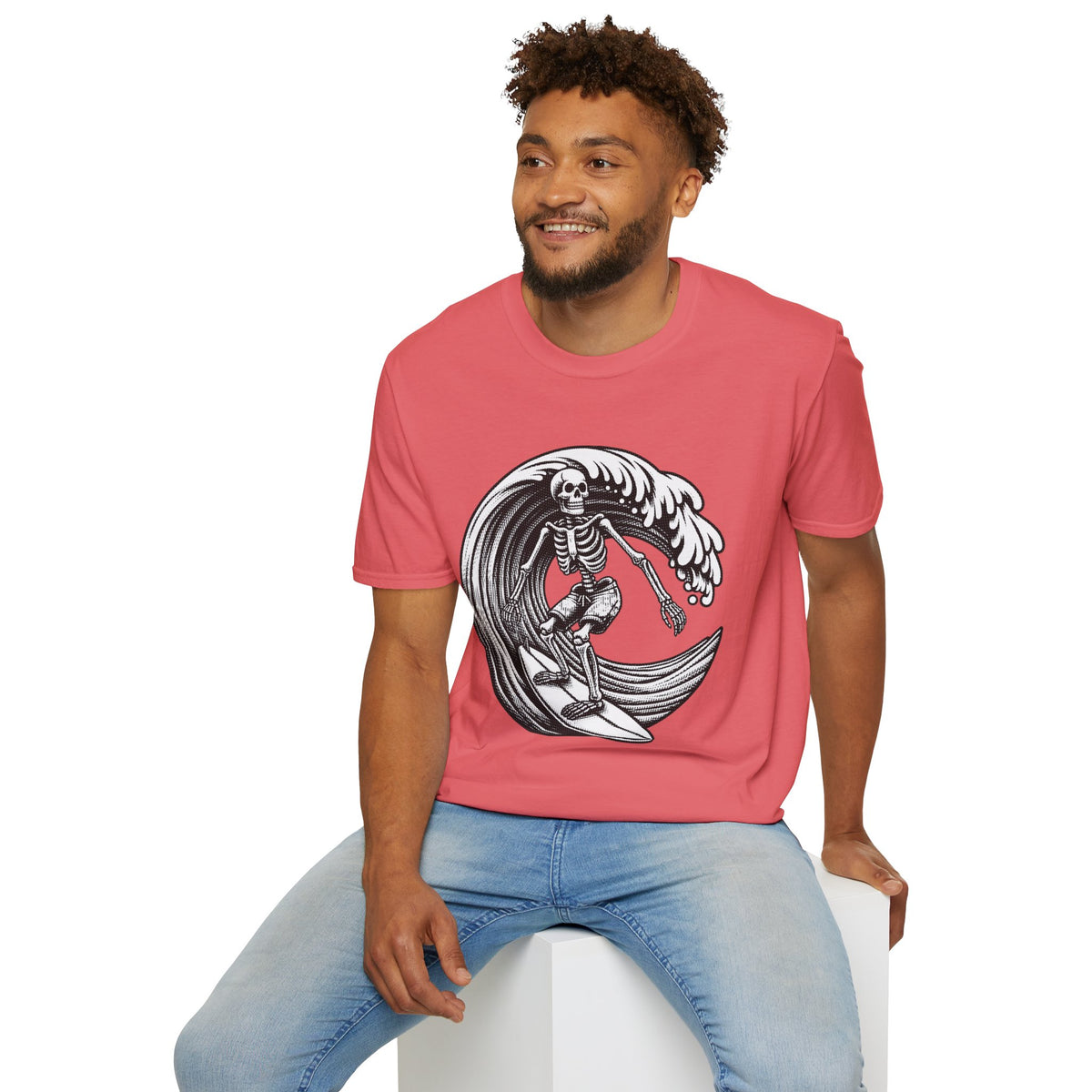 Surf & Beach Collection - Solo Swellen, Vintage Skeleton Graphic T-Shirt — CaliPride Clothing